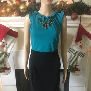 Teal sleeveless top
